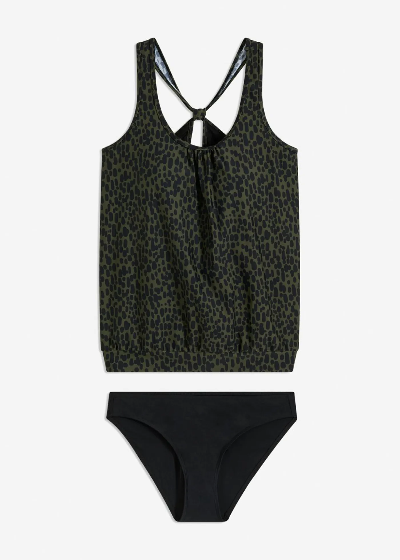 bonprix bonprix Tankinis>Tankini oversize (2 piezas) verde oliva oscuro/negro topos