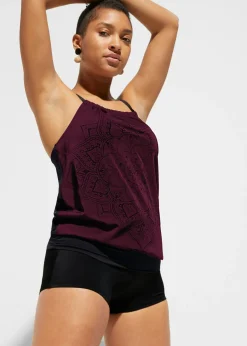 bonprix bonprix Ropa De Baño Deportiva|Tankinis>Tankini oversize (2 piezas) baya-negro