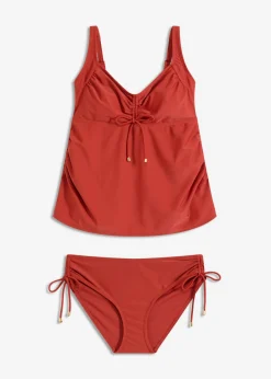bonprix bonprix Ropa De Baño Premamá|Tankinis>Tankini premamá (2 piezas) con cinta para anudar naranja óxido