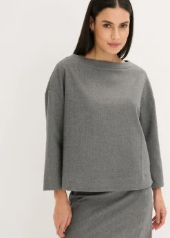 Mujer bonprix bonprix Túnica con diseño en espiga de tejido firme