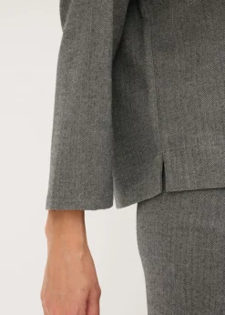 Mujer bonprix bonprix Túnica con diseño en espiga de tejido firme