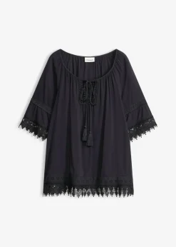 Mujer bonprix bonprix Túnica con encaje de viscosa suave