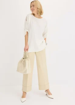 Mujer bonprix bonprix Túnica con estructura y cinta de encaje