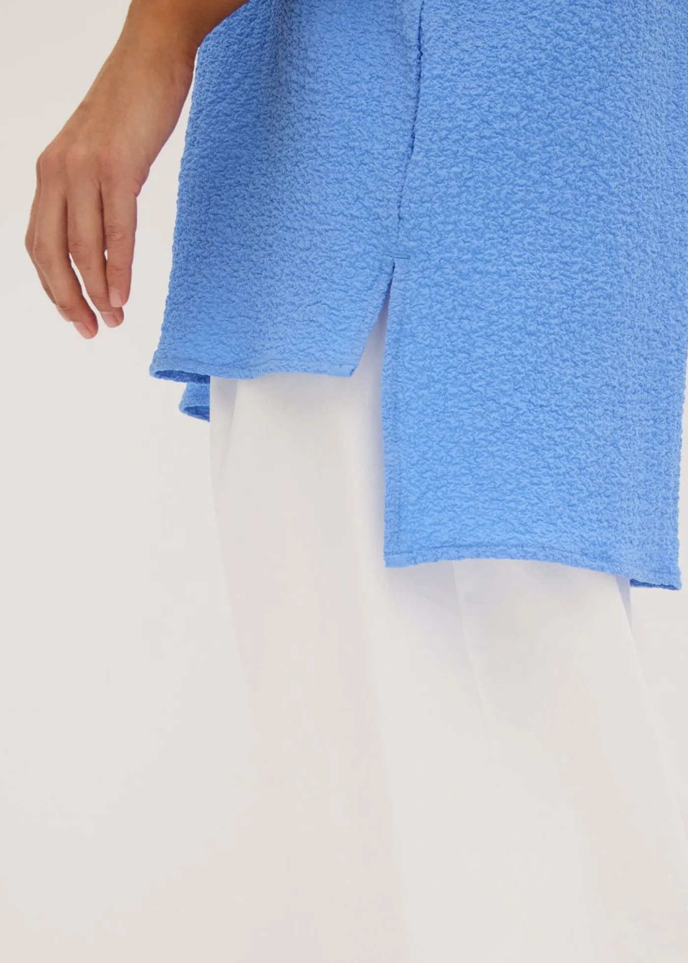 bonprix bonprix Camisas Y Blusas>Túnica con estructura y cinta de encaje azul provenzal