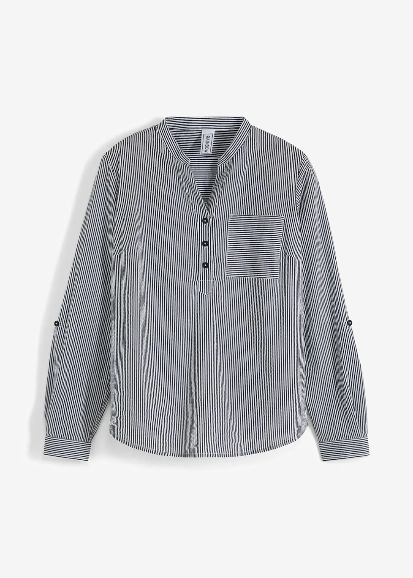 bonprix bonprix Camisas Y Blusas>Túnica de algodón azul marino-blanco con rayas