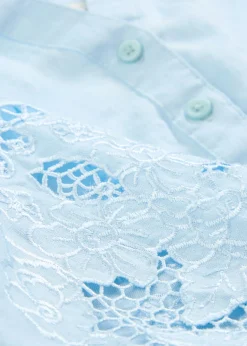 bonprix bonprix Premium|Camisas Y Blusas>Túnica de lino puro Azul hielo