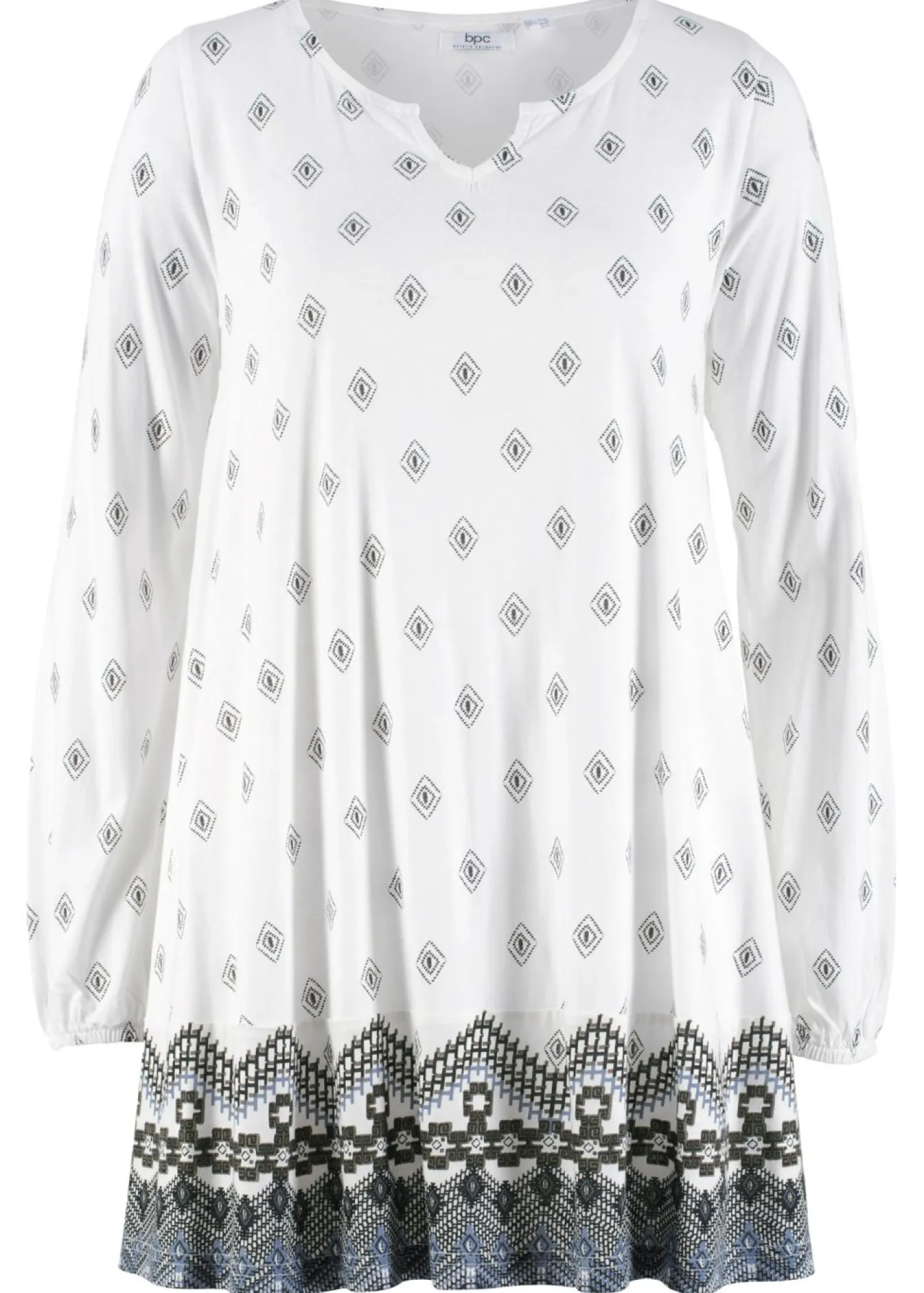 bonprix bonprix Camisas Y Blusas>Túnica de mezcla de viscosa y algodón crema suave