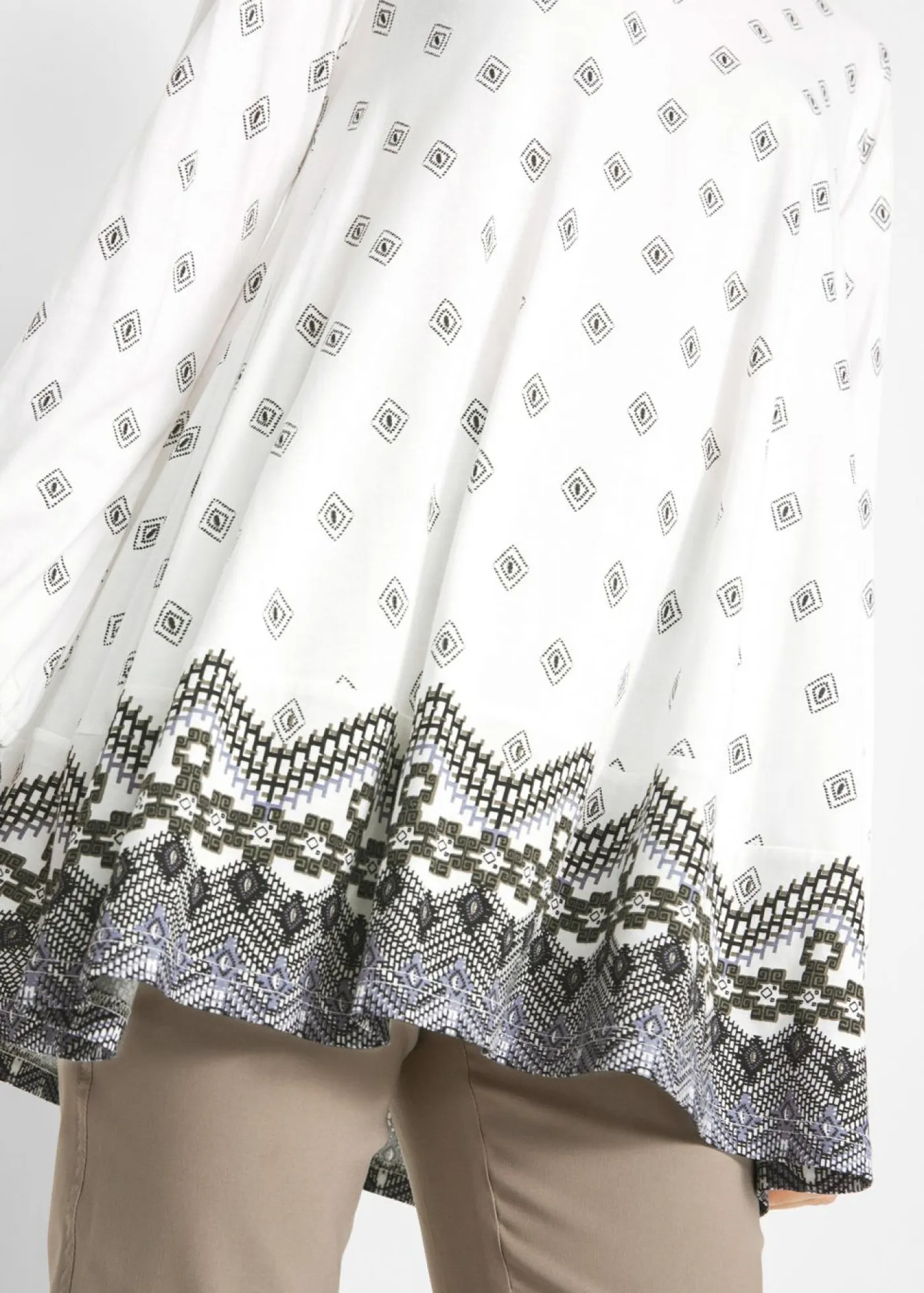 bonprix bonprix Camisas Y Blusas>Túnica de mezcla de viscosa y algodón crema suave