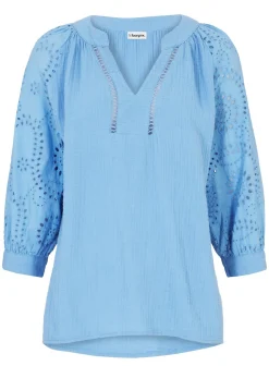 bonprix bonprix Camisas Y Blusas|Novedades>Túnica de muselina ligera azul provenzal