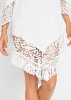 Mujer bonprix bonprix Túnica de playa con encaje de viscosa