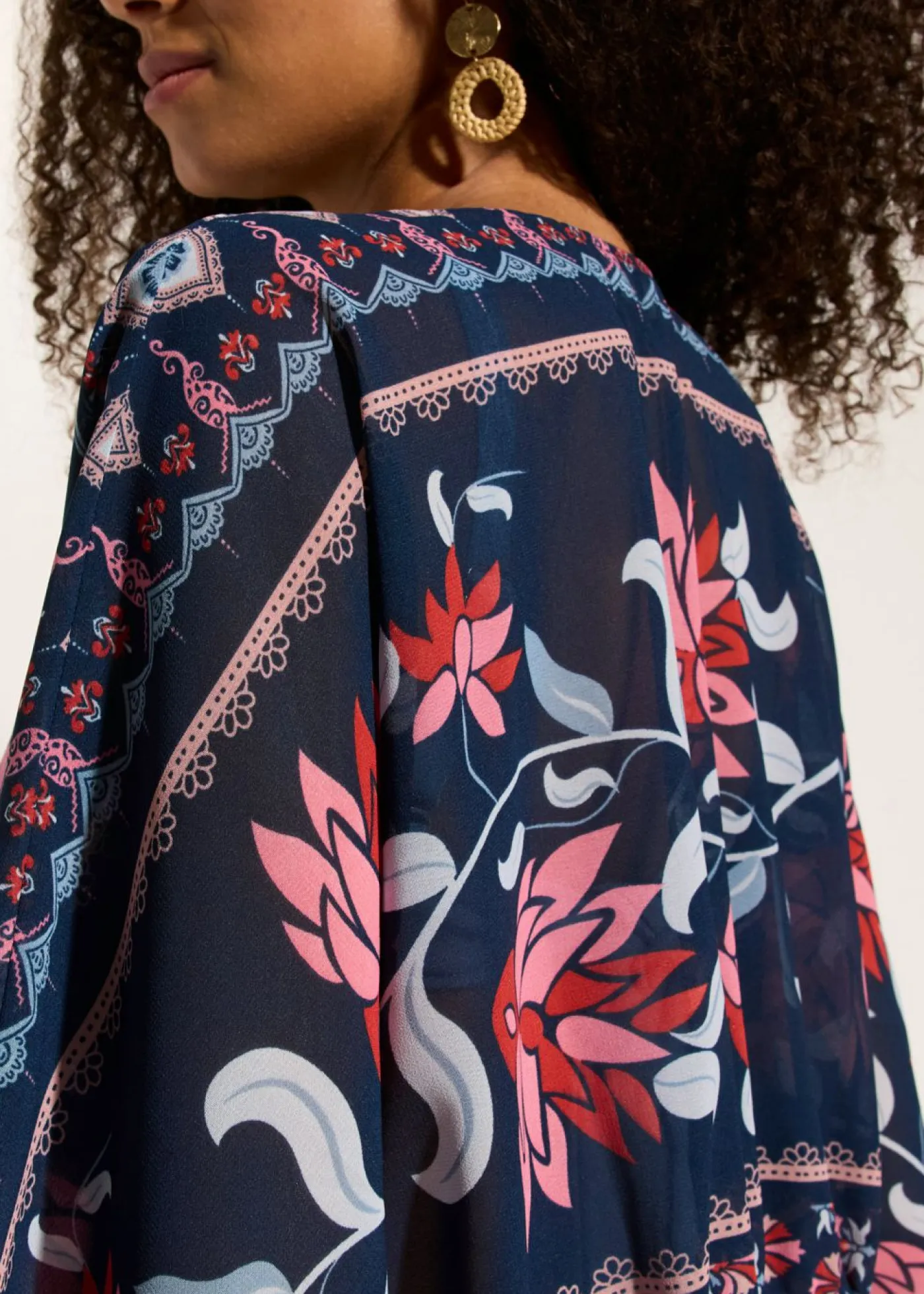 bonprix bonprix Ropa De Playa|Vestidos>Túnica de playa de gasa ligera azul-rosa pálido