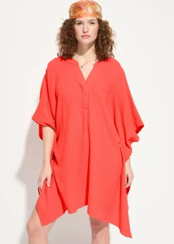 bonprix bonprix Ropa De Playa|Vestidos>Túnica de playa de muselina vaporosa Rojo