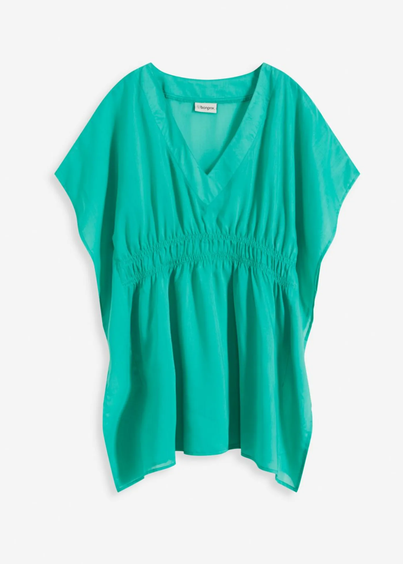 bonprix bonprix Ropa De Playa|Camisas Y Blusas>Túnica de playa transparente con escote en V turquesa