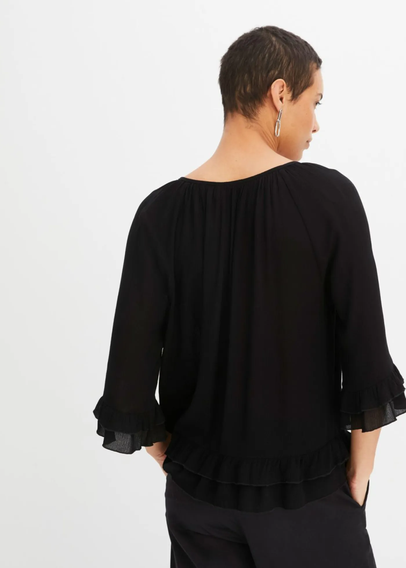 bonprix bonprix Camisas Y Blusas>Túnica de viscosa suave Negro