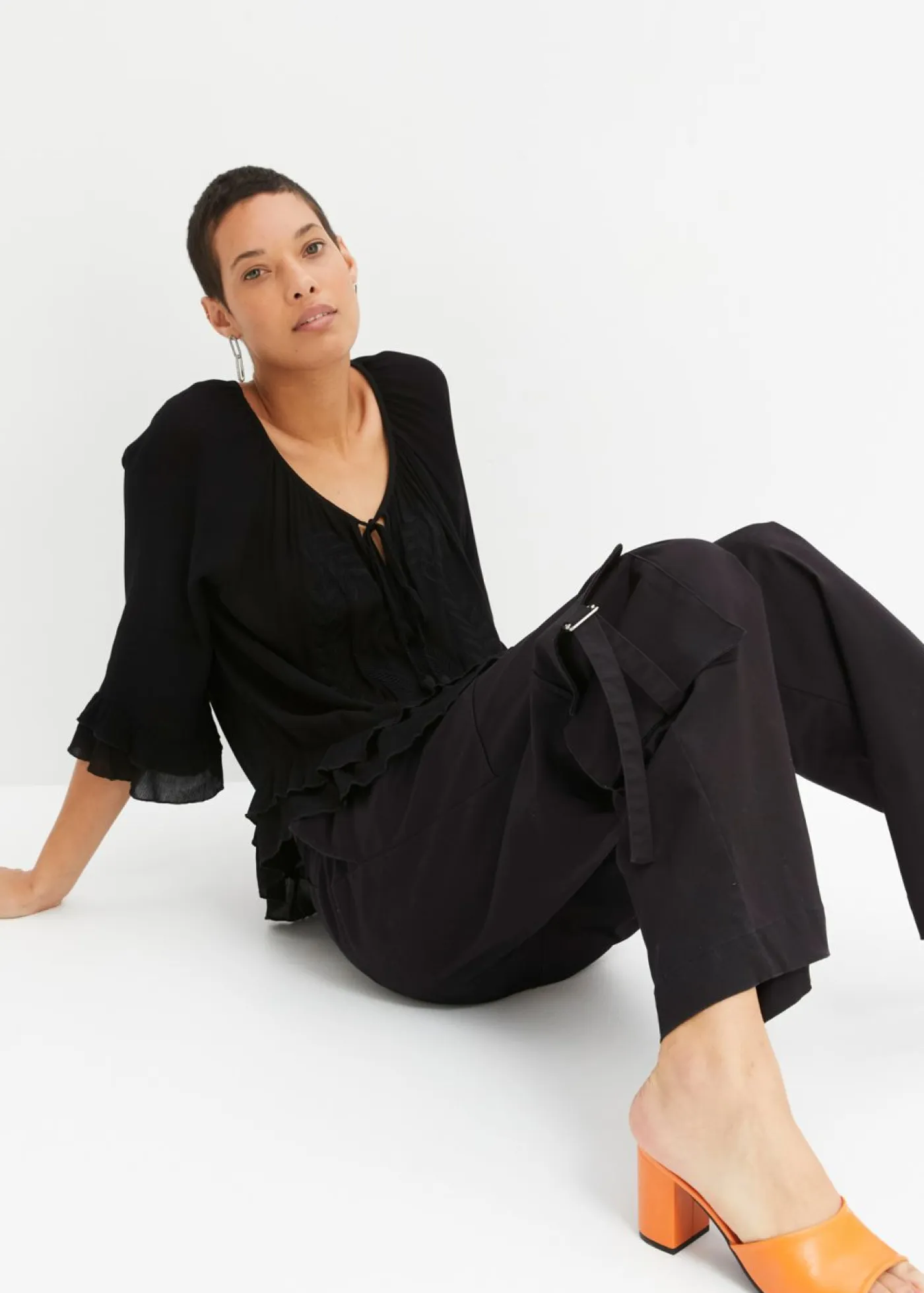 bonprix bonprix Camisas Y Blusas>Túnica de viscosa suave Negro