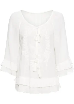 bonprix bonprix Camisas Y Blusas>Túnica de viscosa suave crema suave