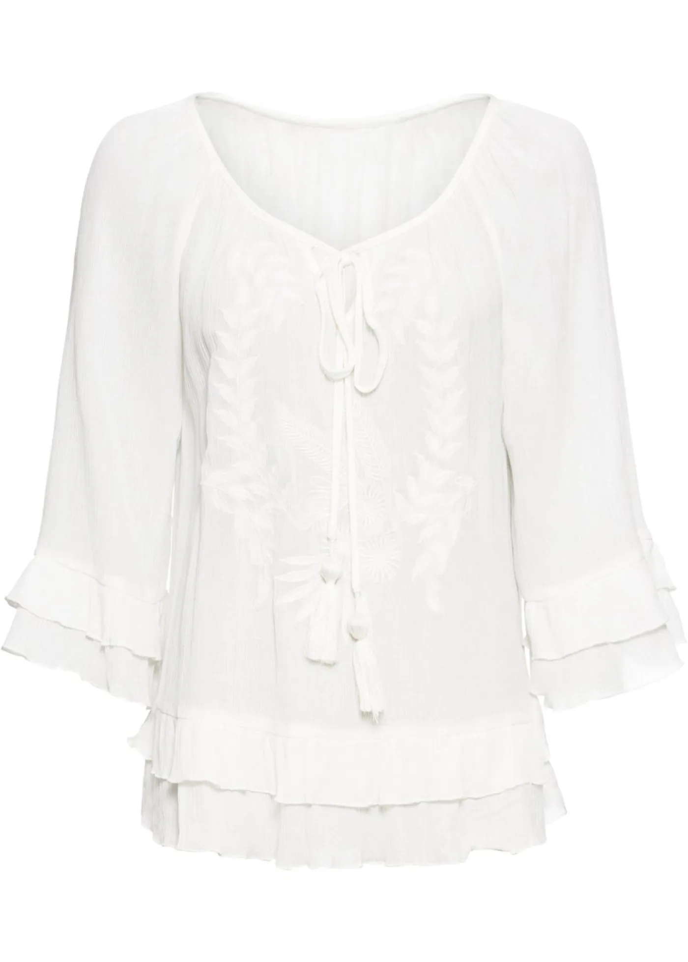 bonprix bonprix Camisas Y Blusas>Túnica de viscosa suave crema suave