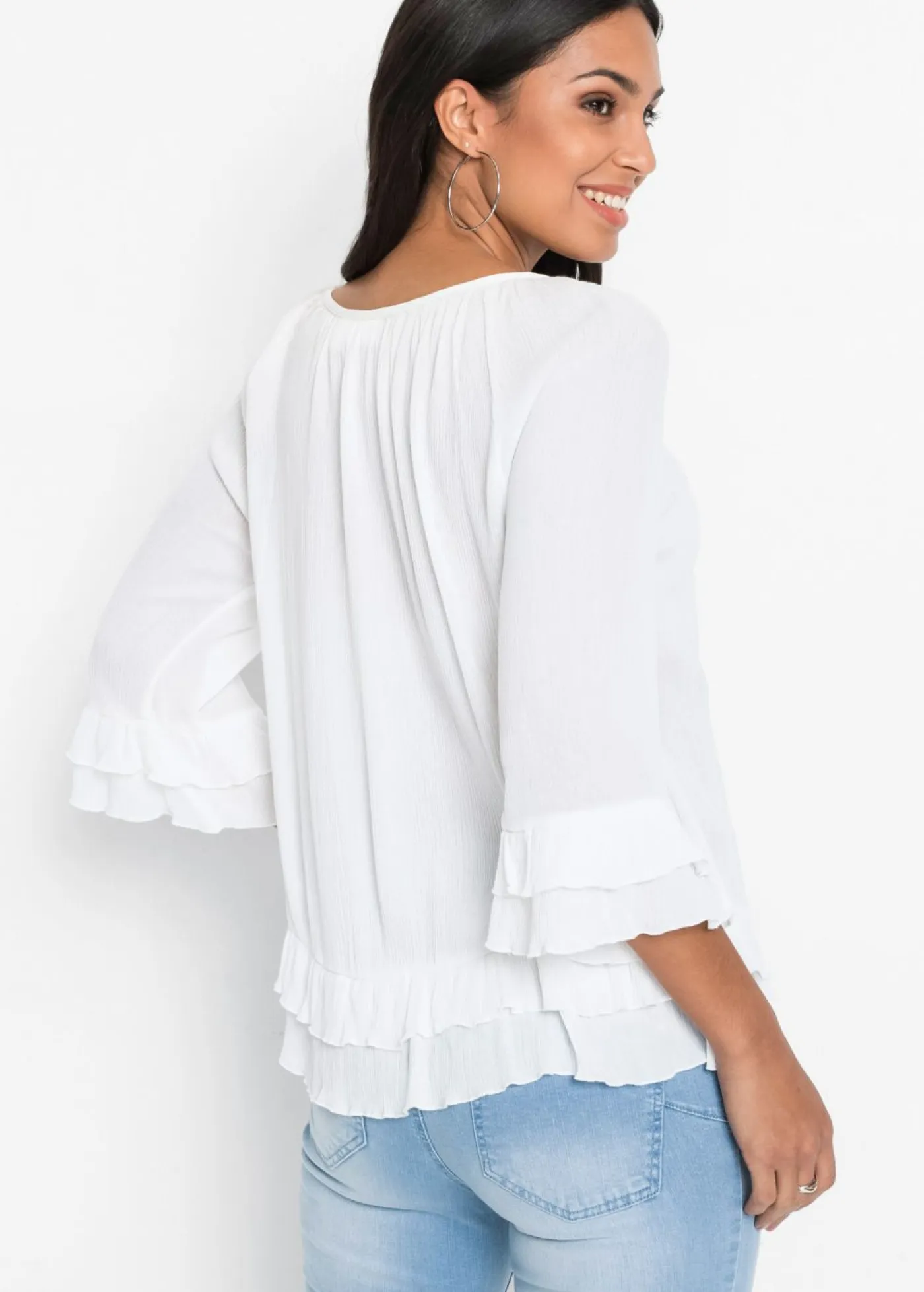 bonprix bonprix Camisas Y Blusas>Túnica de viscosa suave crema suave