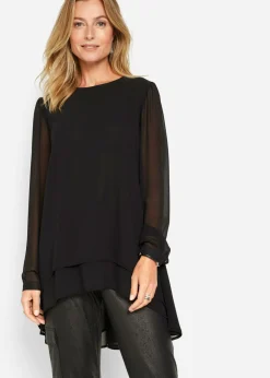 bonprix bonprix Camisas Y Blusas>Túnica larga asimétrica Negro