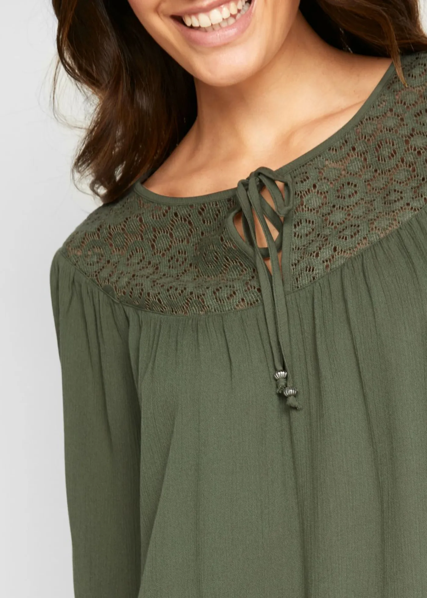 Mujer bonprix bonprix Túnica larga con efecto arrugado media manga