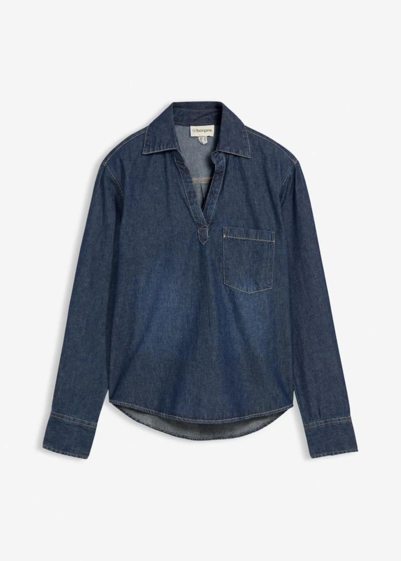 Mujer bonprix bonprix Túnica vaquera de algodón orgánico puro