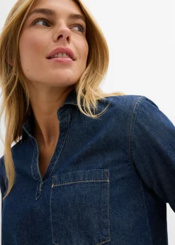 Mujer bonprix bonprix Túnica vaquera de algodón orgánico puro