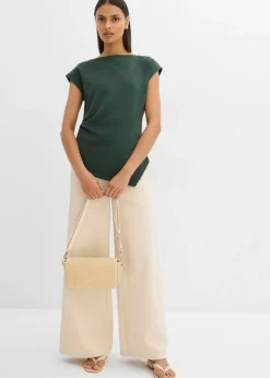 Mujer bonprix bonprix Top asimétrico de cómodo tejido de neopreno