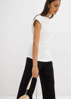 Mujer bonprix bonprix Top asimétrico de cómodo tejido de neopreno