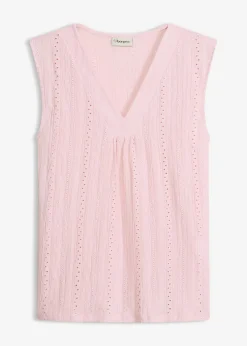 Mujer bonprix bonprix Top con bordado calado