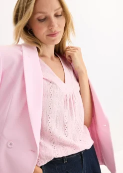 Mujer bonprix bonprix Top con bordado calado