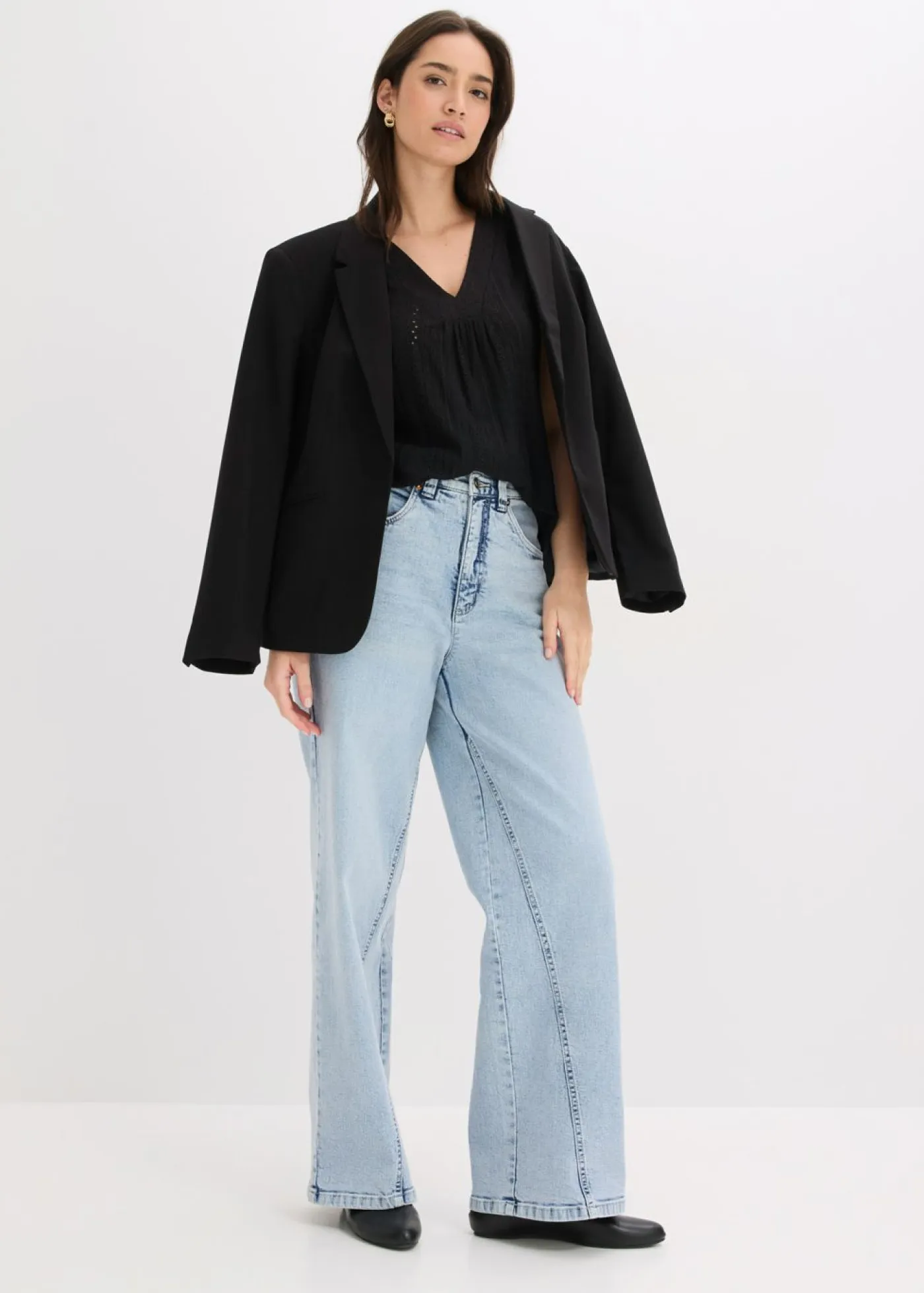 bonprix bonprix Camisetas|Novedades>Top con bordado calado Negro