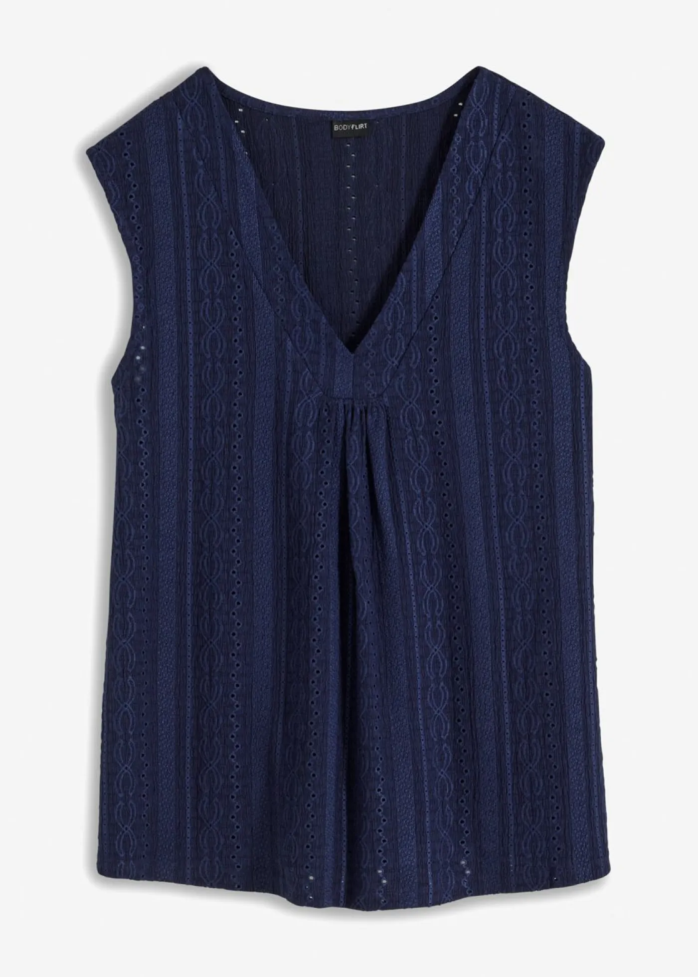 bonprix bonprix Camisetas|Novedades>Top con bordado calado Azul marino