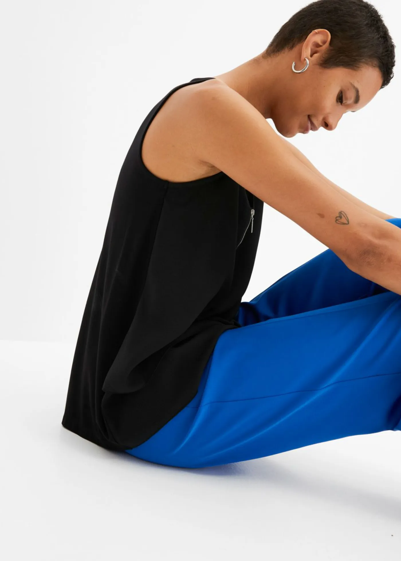 bonprix bonprix Camisas Y Blusas|Camisetas>Top con cremallera Negro