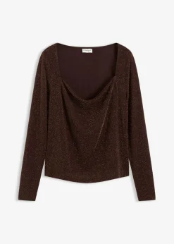 Mujer bonprix bonprix Top con escote cascada