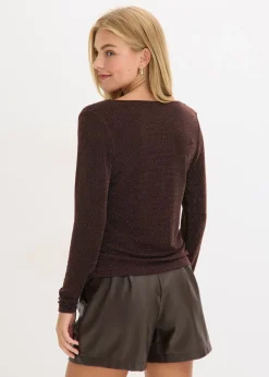 Mujer bonprix bonprix Top con escote cascada