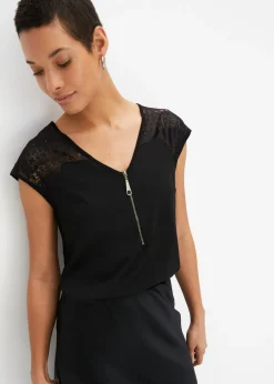 Mujer bonprix bonprix Top con hombros de encaje