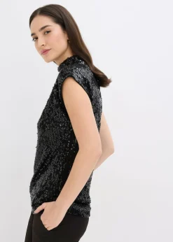 Mujer bonprix bonprix Top con lentejuelas