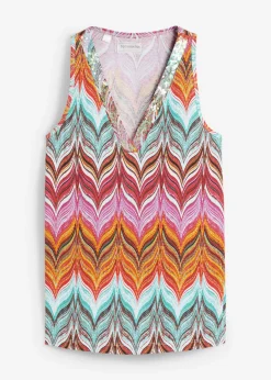 bonprix bonprix Camisetas>Top con lentejuelas Multicolor