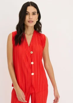 bonprix bonprix Camisetas>Top con plisado fresa