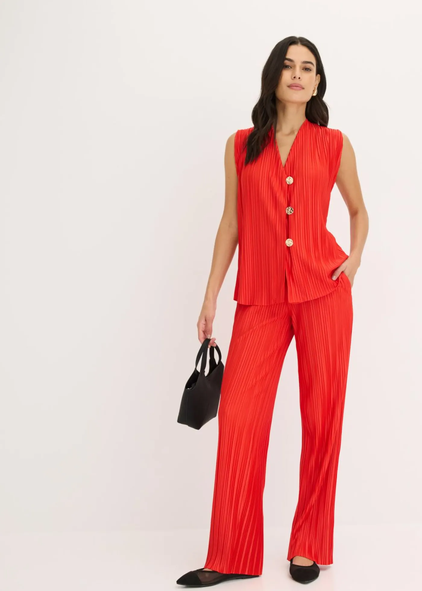 bonprix bonprix Camisetas>Top con plisado fresa