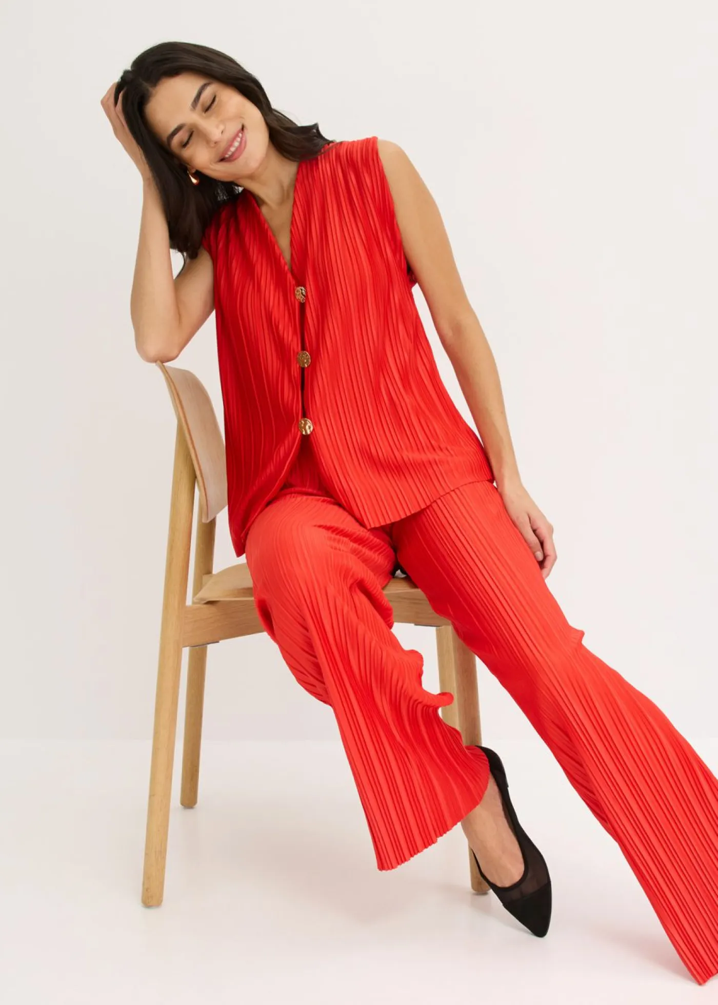 bonprix bonprix Camisetas>Top con plisado fresa