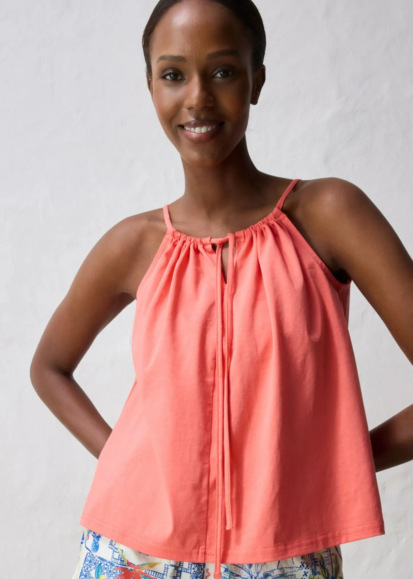 bonprix bonprix Premium|Camisetas>Top con tirantes finos Salmón claro