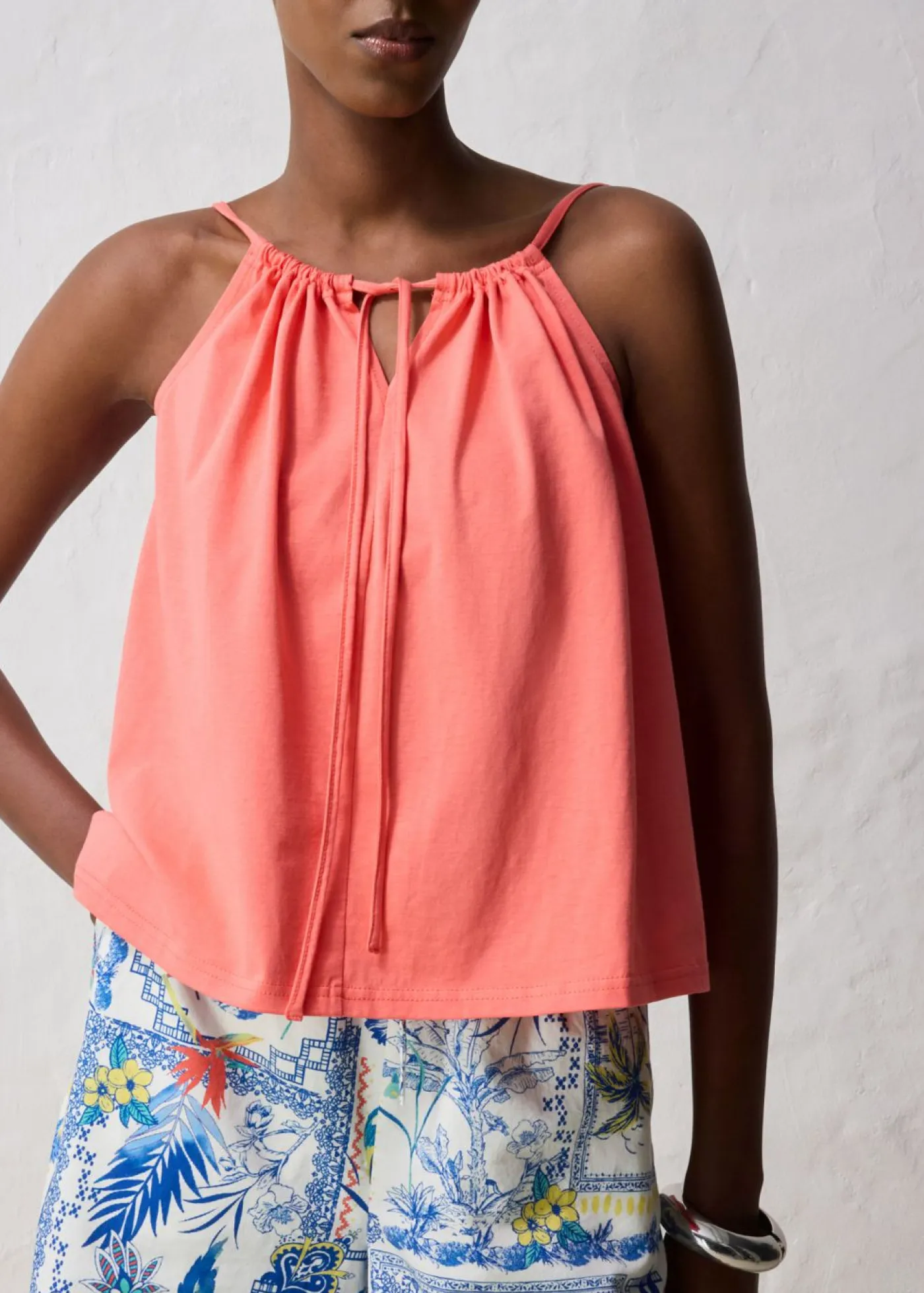 bonprix bonprix Premium|Camisetas>Top con tirantes finos Salmón claro