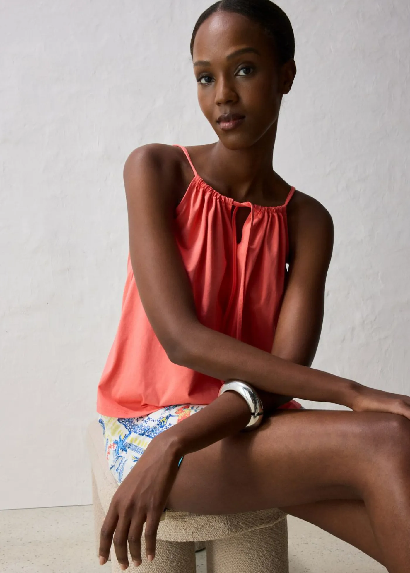 bonprix bonprix Premium|Camisetas>Top con tirantes finos Salmón claro