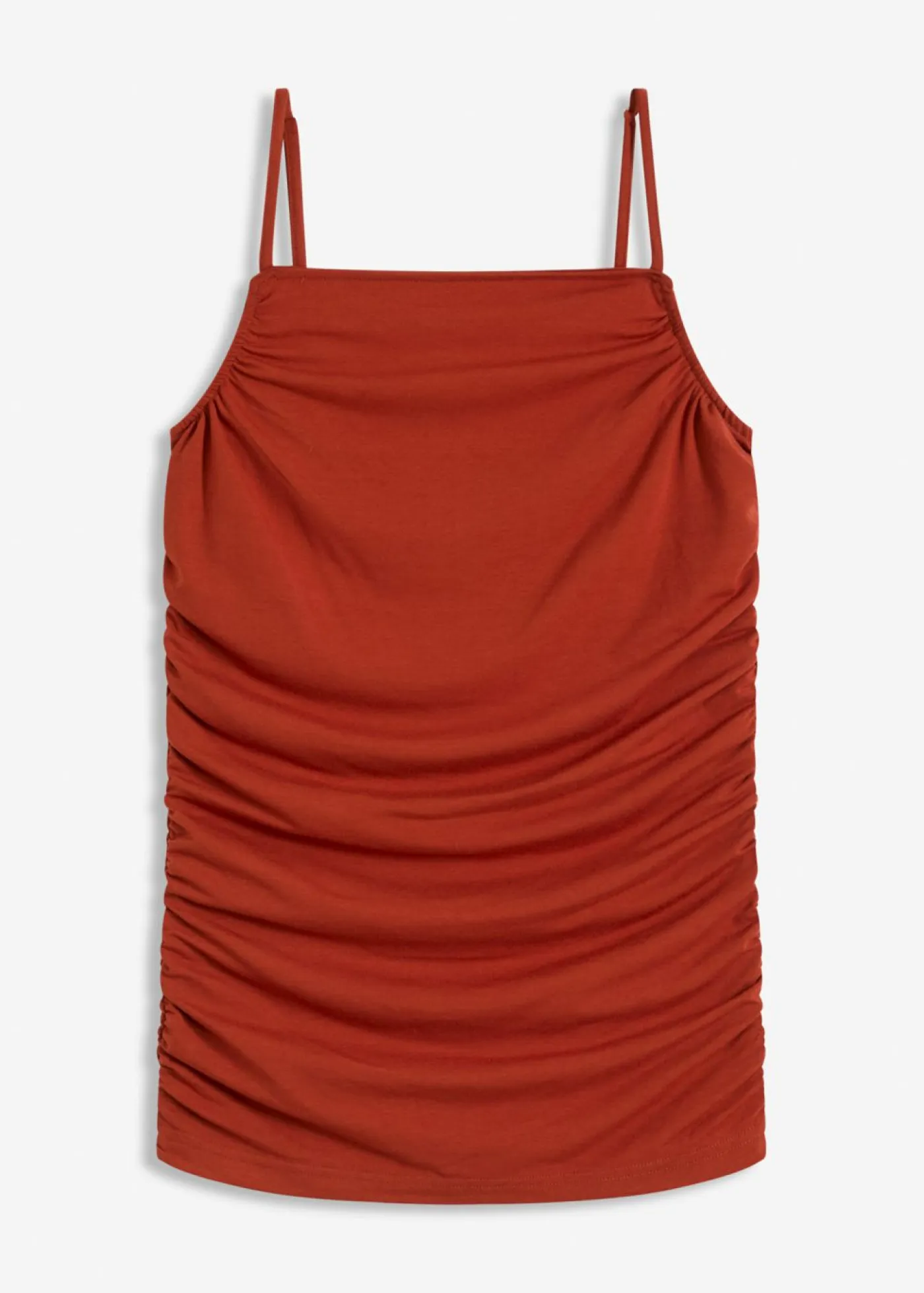 bonprix bonprix Camisetas>Top con tirantes finos y fruncidos óxido