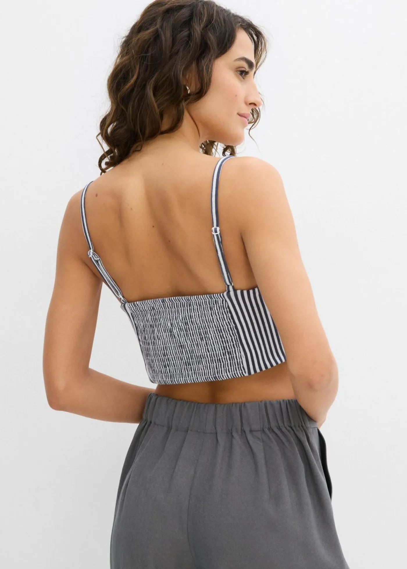 Mujer bonprix bonprix Top corto de algodón orgánico puro (2 unidades)