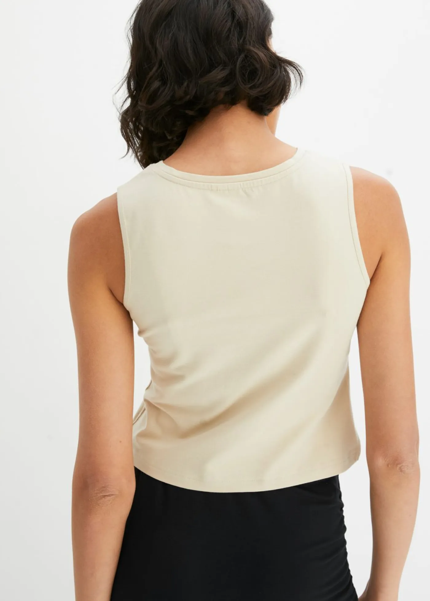 Mujer bonprix bonprix Top corto de suave mezcla de algodón