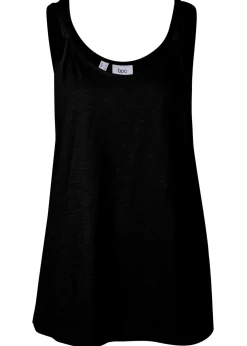 Mujer bonprix bonprix Top de algodón con detalle de nudo