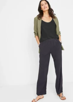 Mujer bonprix bonprix Top de algodón con detalle de nudo