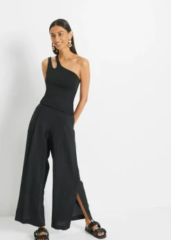 Mujer bonprix bonprix Top de algodón orgánico con hombros al descubierto